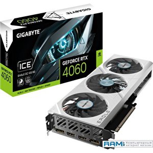 Видеокарта Gigabyte GeForce RTX 4060 Eagle OC Ice 8G GV-N4060EAGLEOC ICE-8GD