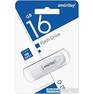 USB Flash SmartBuy Scout 3.0 16GB (белый)