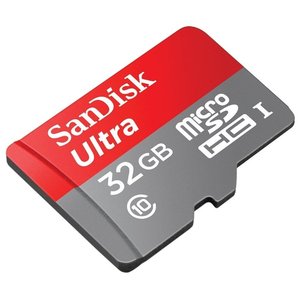 Карта памяти SanDisk Ultra SDSQUNS-032G-GN3MA microSDHC 32GB (с адаптером)