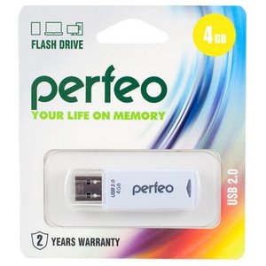 USB Flash Perfeo C06 4GB (белый) [PF-C06W004]