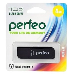 USB Flash Perfeo C10 4GB (черный) [PF-C10B004]