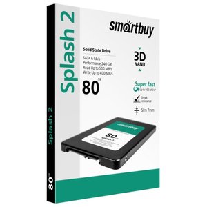 Накопитель SSD 80Gb SmartBuy Splash 2 (SB080GB-SPLH2-25SAT3)
