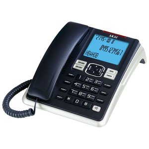 Телефон проводной AKAI AT-A19 (чёрный, серый)