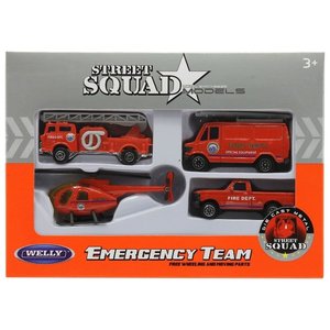 Игровой набор Служба спасения - пожарная команда Welly 98630-4G-C