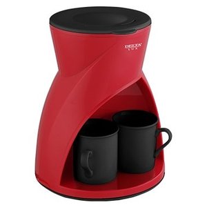Капельная кофеварка Delta Lux DL-8131 (черный/красный)