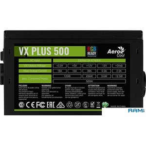 Блок питания AeroCool VX-500 Plus RGB