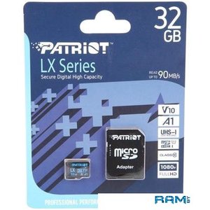 Карта памяти Patriot microSDHC LX Series PSF32GLX11MCH 32GB