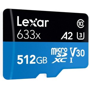 Карта памяти Lexar LSDMI512BBEU633A microSDXC 512GB + адаптер