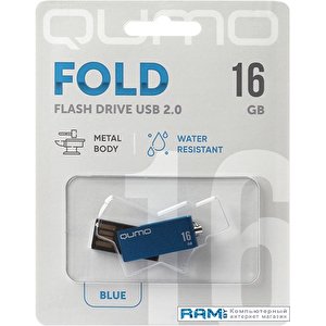 USB Flash QUMO Fold 16GB (синий)
