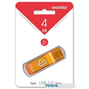 USB Flash Smart Buy 4GB Glossy Orange (SB4GBGS-Or)