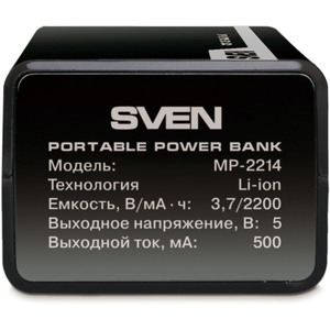 Внешний аккумулятор SVEN MP-2214 Black