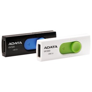 USB Flash A-Data UV320 64GB (черный/голубой)