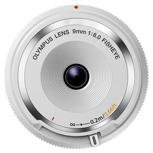 Объектив Olympus Body Cap Lens 9mm 1:8.0 белый