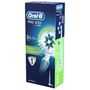 Электрическая зубная щетка ORAL_B CrossAction Pro 500 White, Blue (80272123)