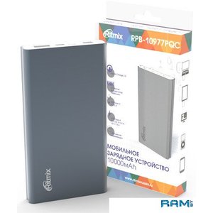 Портативное зарядное устройство Ritmix RPB-10977PQC (серый)