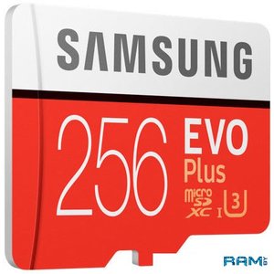 Карта памяти Samsung EVO Plus microSDXC UHS-I, U3 + адаптер 256GB