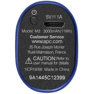 Портативное зарядное устройство APC Mobile Power Pack 3000 mAh (синий) (M3BL-EC)