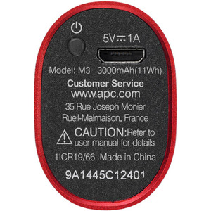 Портативное зарядное устройство APC Mobile Power Pack 3000 mAh (красный) (M3RD-EC)