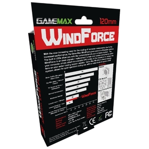 Кулер для корпуса GameMax WindForce 4x Red LED (120 мм) [GMX-WF12R]