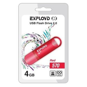 USB флэш-накопитель EXPLOYD 570 4G (красный)