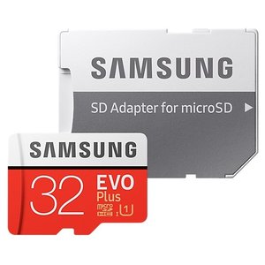 Карта памяти Samsung EVO+ microSDHC 32GB + адаптер [MB-MC32GA]
