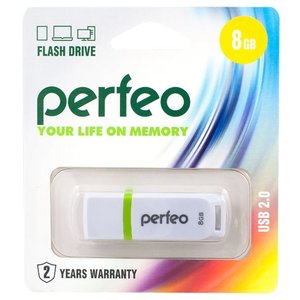 USB Flash Perfeo C11 8GB (белый) PF-C11W008