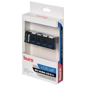 USB-хаб Buro BU-HUB4-U3.0-L