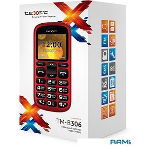 Мобильный телефон teXet TM-B306 цвет красный