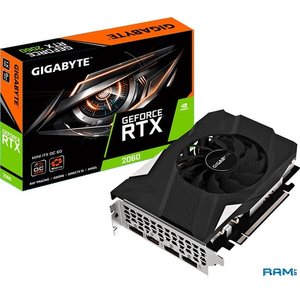 Видеокарта Gigabyte GeForce RTX 2060 Mini ITX OC 6GB GDDR6 (rev. 2.0) [GV-N2060IXOC-6GD 2.0]