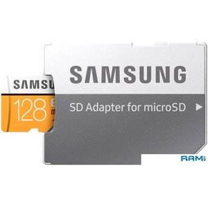 Карта памяти Samsung Evo microSDXC (Class 10) UHS-I 128GB +адаптер [MB-MP128GA]