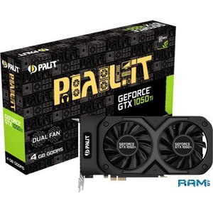 Видеокарта Palit GeForce GTX 1050 Ti Dual 4GB GDDR5 [NE510T018G1-1071D]