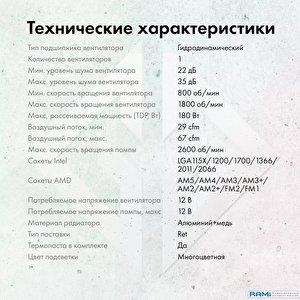 Система жидкостного охлаждения для процессора GMNG GG-LC120ARGB1-BK