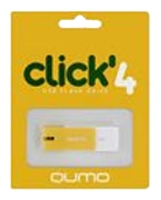 4GB USB Drive QUMO Click Amber