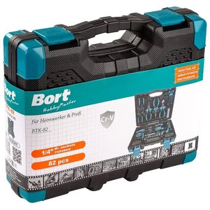 Универсальный набор инструментов Bort BTK-82 (82 предмета)