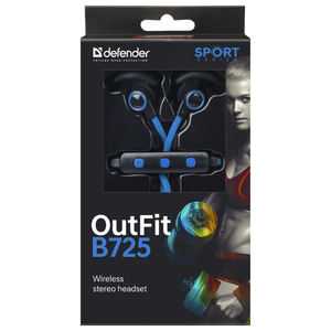 Наушники с микрофоном Defender OutFit B725 (черный/синий)