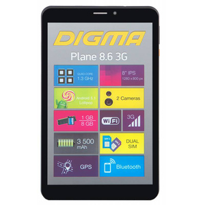 Планшет Digma Plane 8.6 3G (PS8086MG)