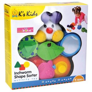 Развивающая игрушка K's Kids Гусеничка с прорезывателем KA10604