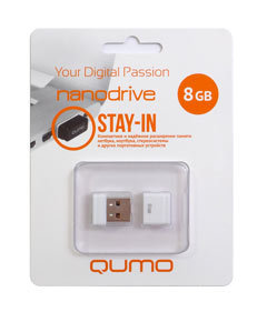 8GB USB Drive QUMO NANO White
