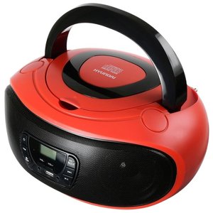 Аудиомагнитола Hyundai H-PCD280 красный, черный