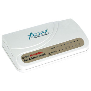 Коммутатор Acorp HU8DP Ethernet 10/100Mbps 8 Port Plastic case