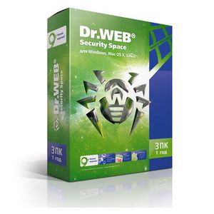Антивирус Dr. Web Security Space 3 ПК, 1 год BOX (BHW-B-12M-3-A3)