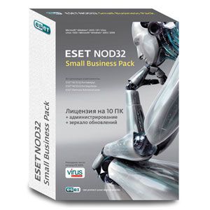 Антивирус ESET NOD32 Small Business Pack BOX Рус. (NOD32-SBP-NS(BOX)-1-10)