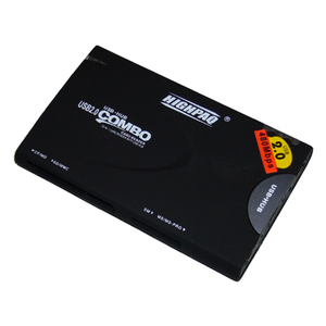Card Reader HighPaq 66-in-1, USB 2.0 + концентратор Black
