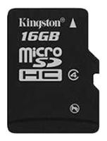 Карта памяти 16GB MicroSD Kingston SDC4, 16GBSP