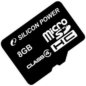 Карта памяти Silicon-Power microSDHC (Class 4) 8 Гб (SP008GBSTH004V10)