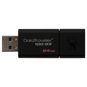 64GB USB Drive Kingston DataTraveler 100G3 Black