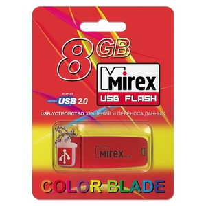 8GB USB Drive Mirex CHROMATIC RED (13600-FMUCRR08)