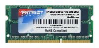Память SO-DIMM 2048Mb DDR3 Patriot PC-10600MHz