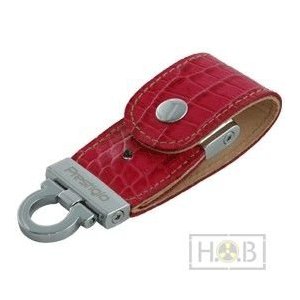 4GB USB Drive Prestigio Leather Limited Red