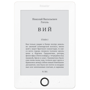 Электронная книга Reader Book 1 6 E-ink HD Pearl 1024x758 1Ghz 256Mb/4Gb белый RB1-WB-RU